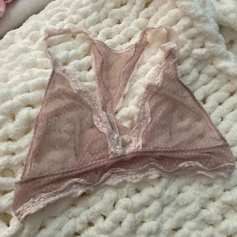Lace Bralette in Soft Pink